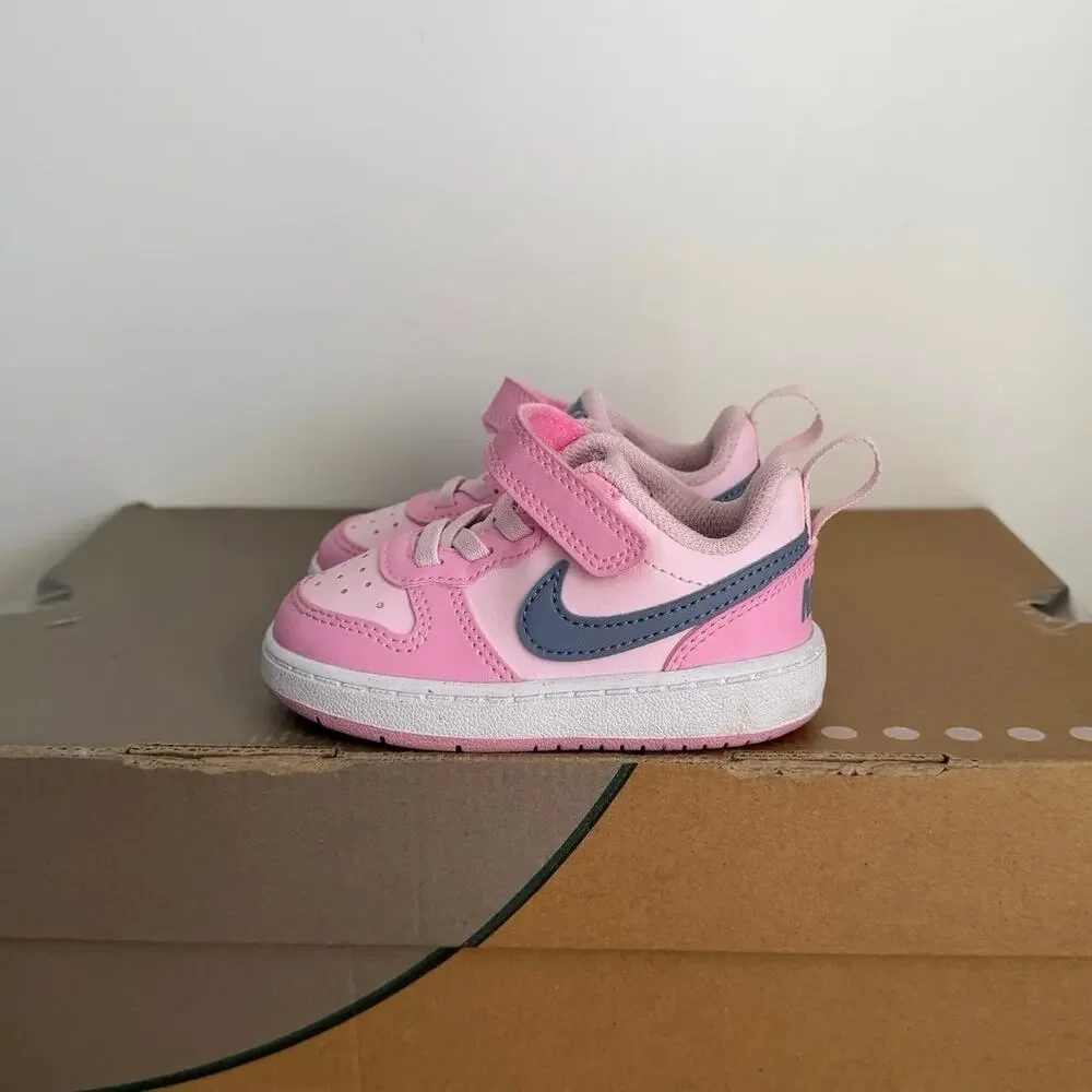 Nike Court Borough Low ‘Pink/Grey’ Toddler Sneakers- SZ 5 C